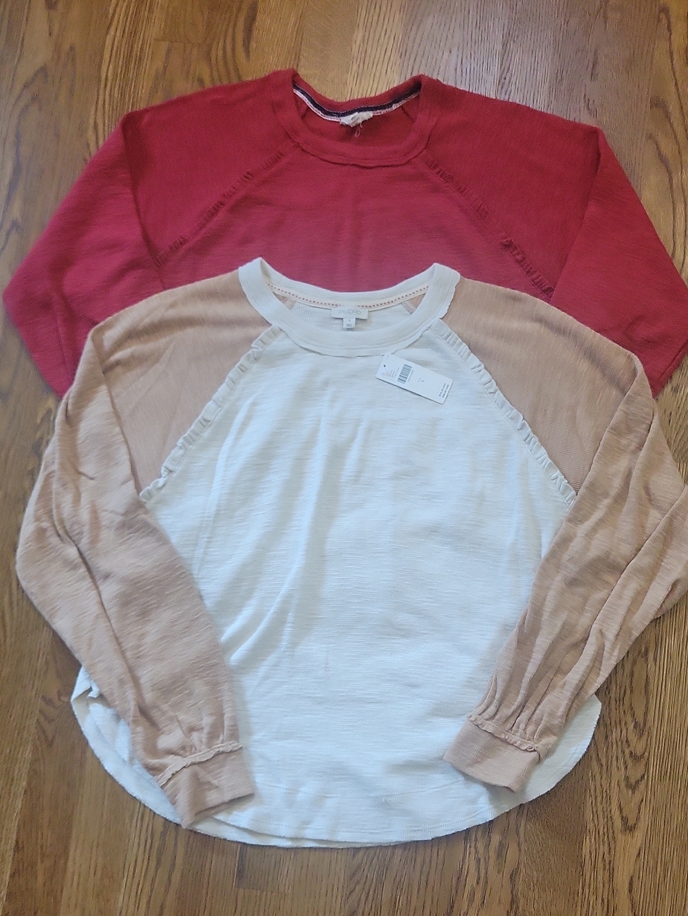 Pilcro Raglan Tops, Size Small